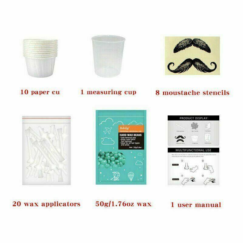 Nose Ear Hair Removal Wax Kit Sticks Easy Mens Nasal Waxing Remover Strips