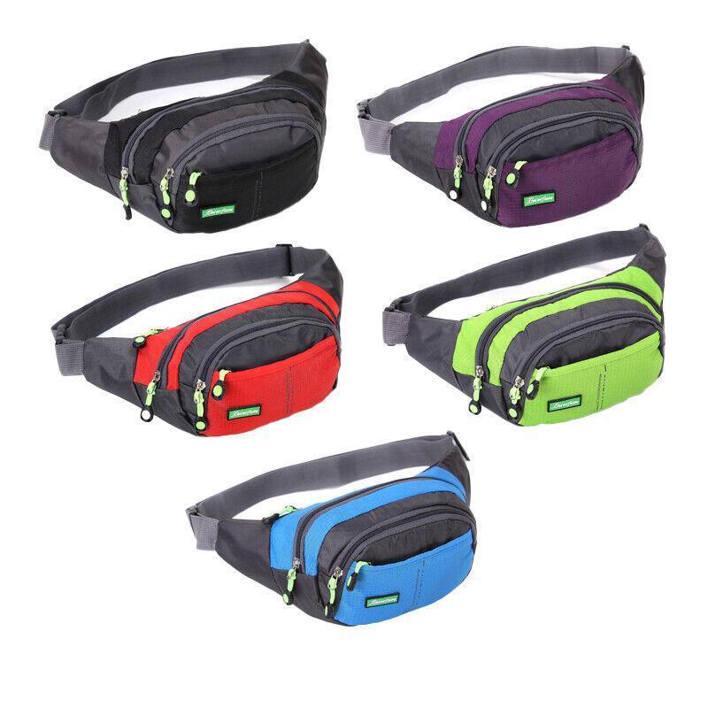 Fanny Pack Zip Pouch Hiking Climbing Sport Bum Waist Bag - Purple
