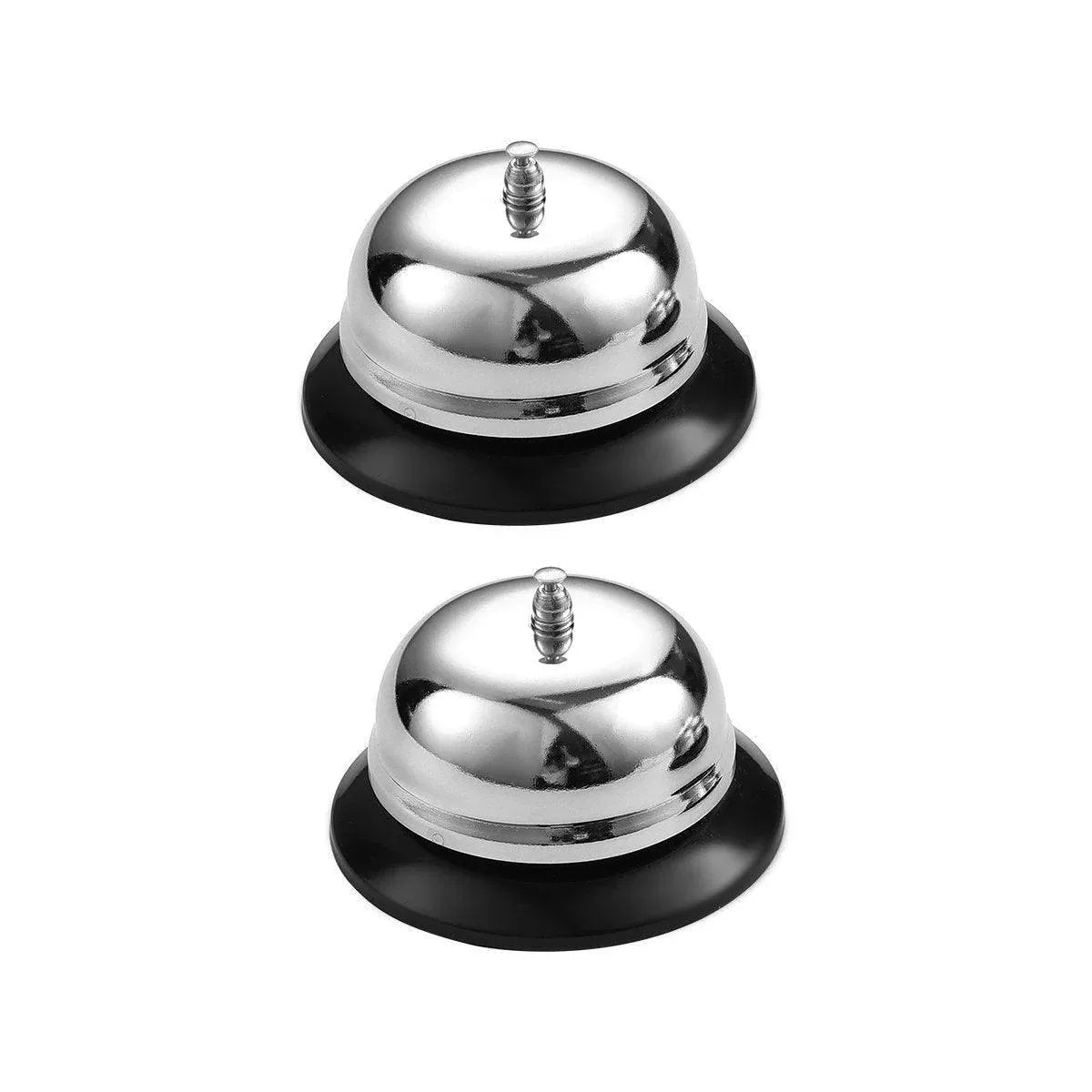 2-Piece Silver Counter Service Bell Set