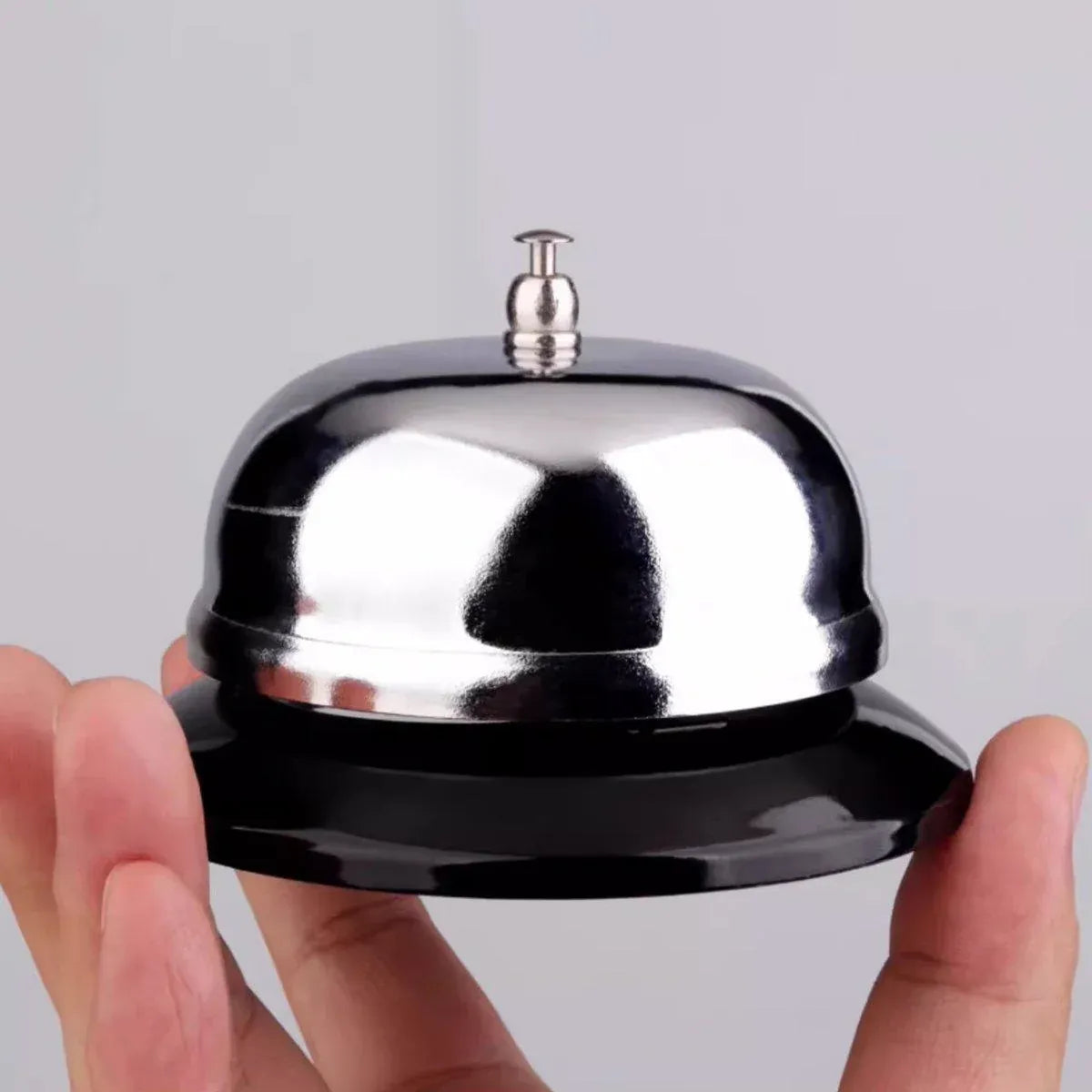 2-Piece Silver Counter Service Bell Set