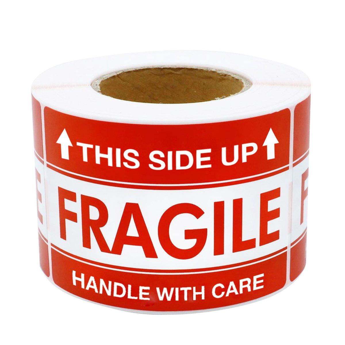 500pcs Fragile Stickers Careful Warning Labels for Packaging Protection