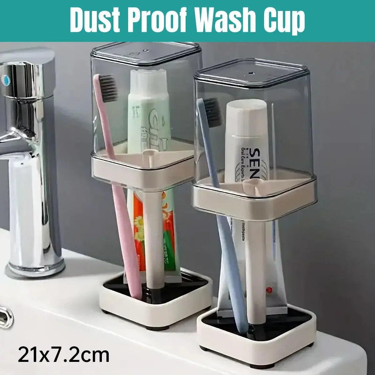 Covered Toothbrush Storage Holder
