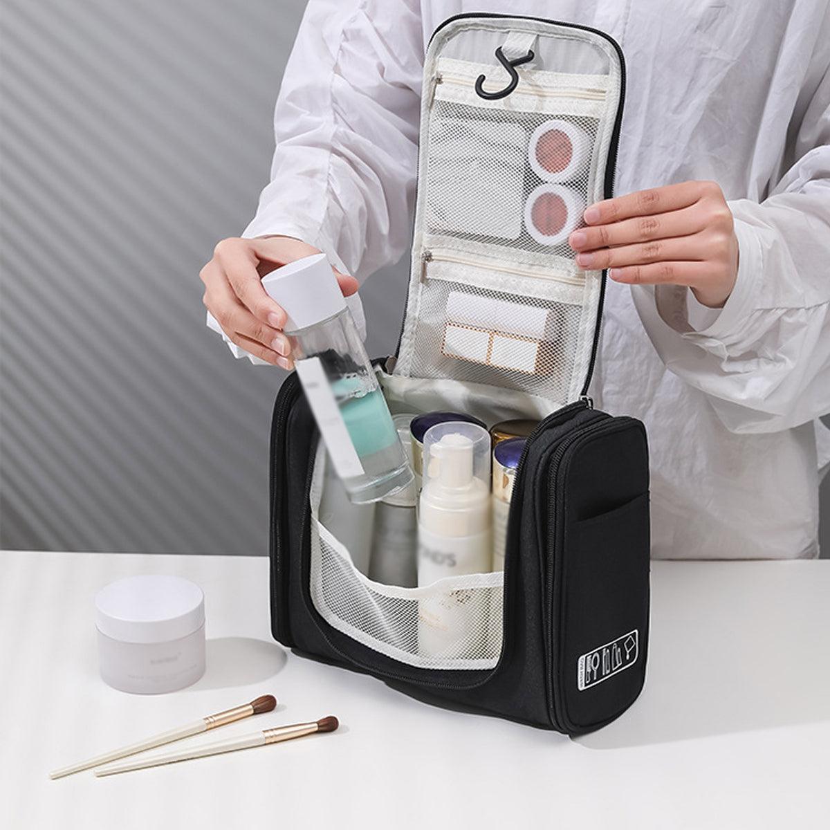 Makeup Bag Hanging Travel Toiletry Cosmetic Organizer Wash Bag Waterproof - Navy