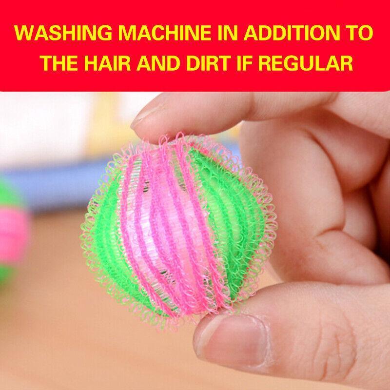 6PCS Reusable Laundry Hair Removal Balls for Lint Fluff Pet Hair Cleaning 3.5cm