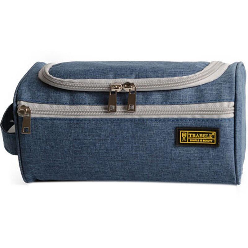 Large Capacity Men Travel Toiletry Kit Wash Bag Waterproof Cosmetic Bags Holder - Grey