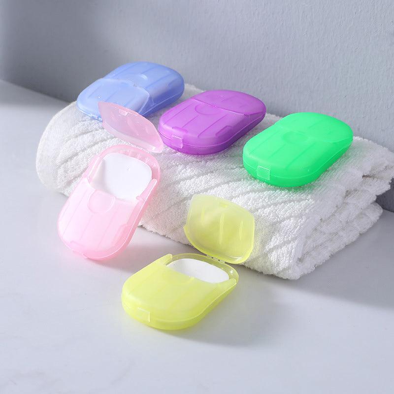 100Pcs Scented Foaming Paper Soap Portable Washing Sheets for Travel