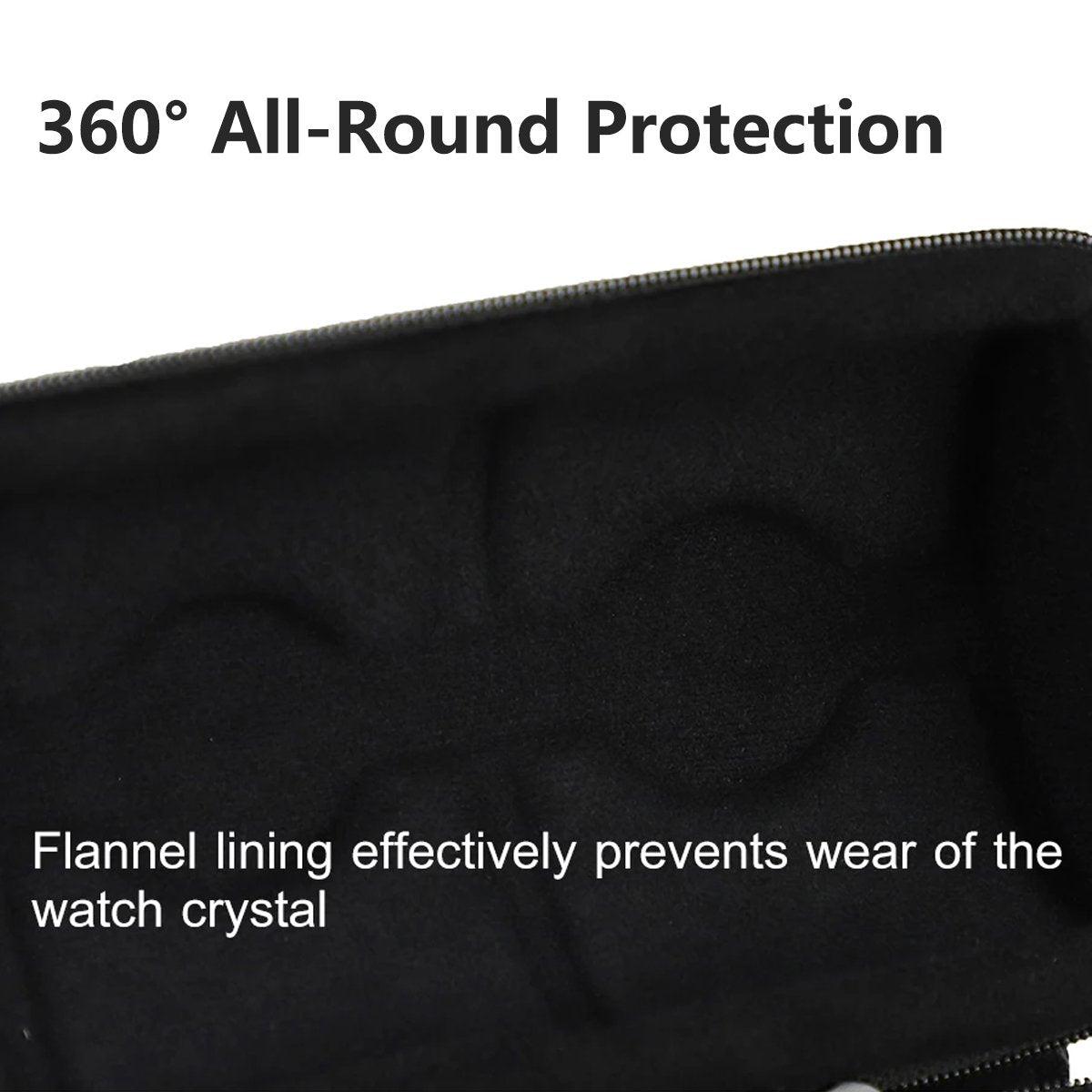 Two Card Portable Watch Organizer Box Storage Case for Watches and Straps