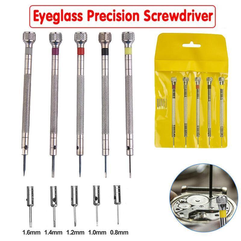 5X Precision Screwdriver Eyeglasses Watch Jewelry Watchmaker Repair Tool Set