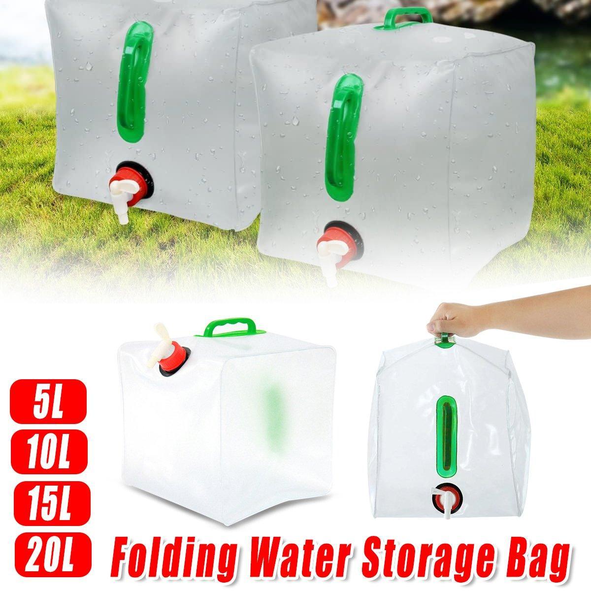 Portable Folding Water Bag Compression Bucket Outdoor Sports Cycling Equipment - 15L