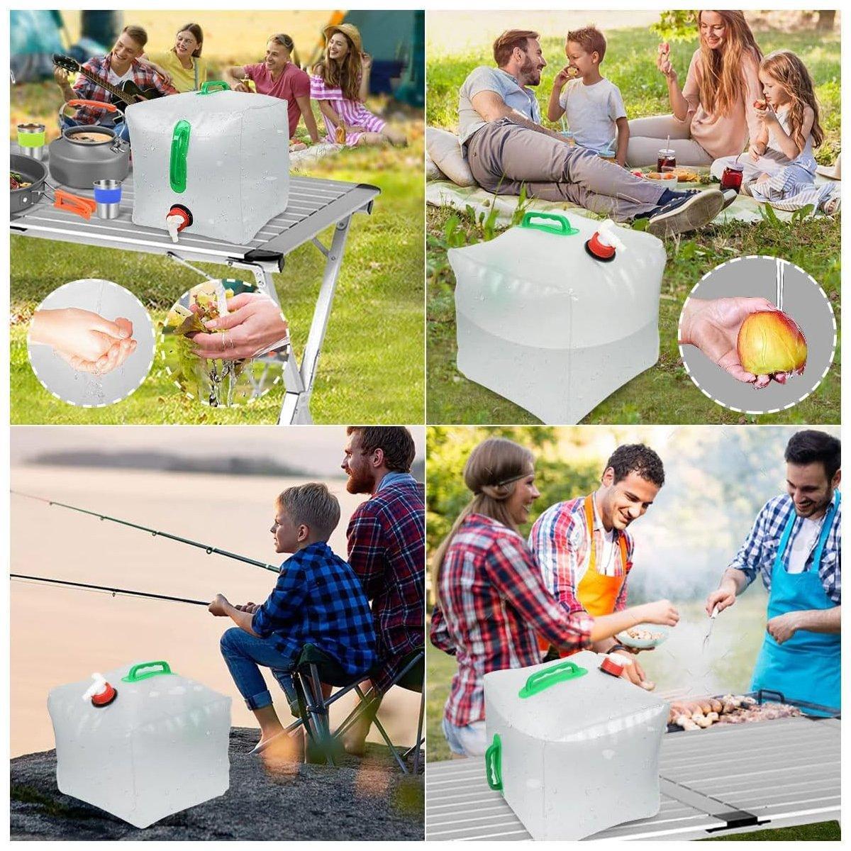 Portable Folding Water Bag Compression Bucket Outdoor Sports Cycling Equipment - 20L