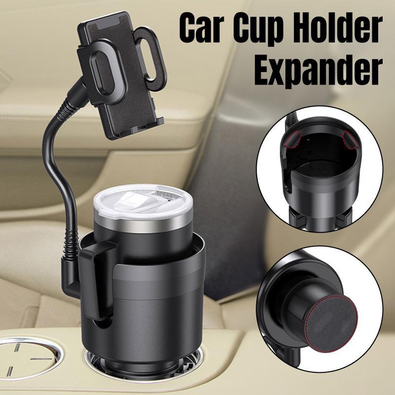 2 in 1 Car Phone Holder and Cup Holder Drink Organiser Water Bottle Holder