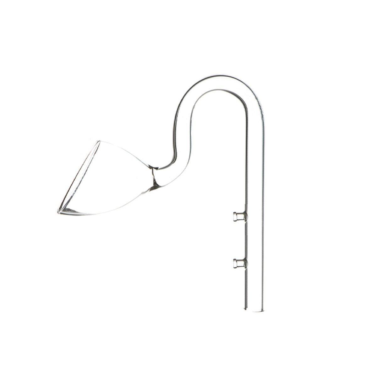 Aquarium Glass Inlet Outlet Pipe Fish Tank Filter Oil Film Remover Plant Holder - Oil removal inlet-16mm