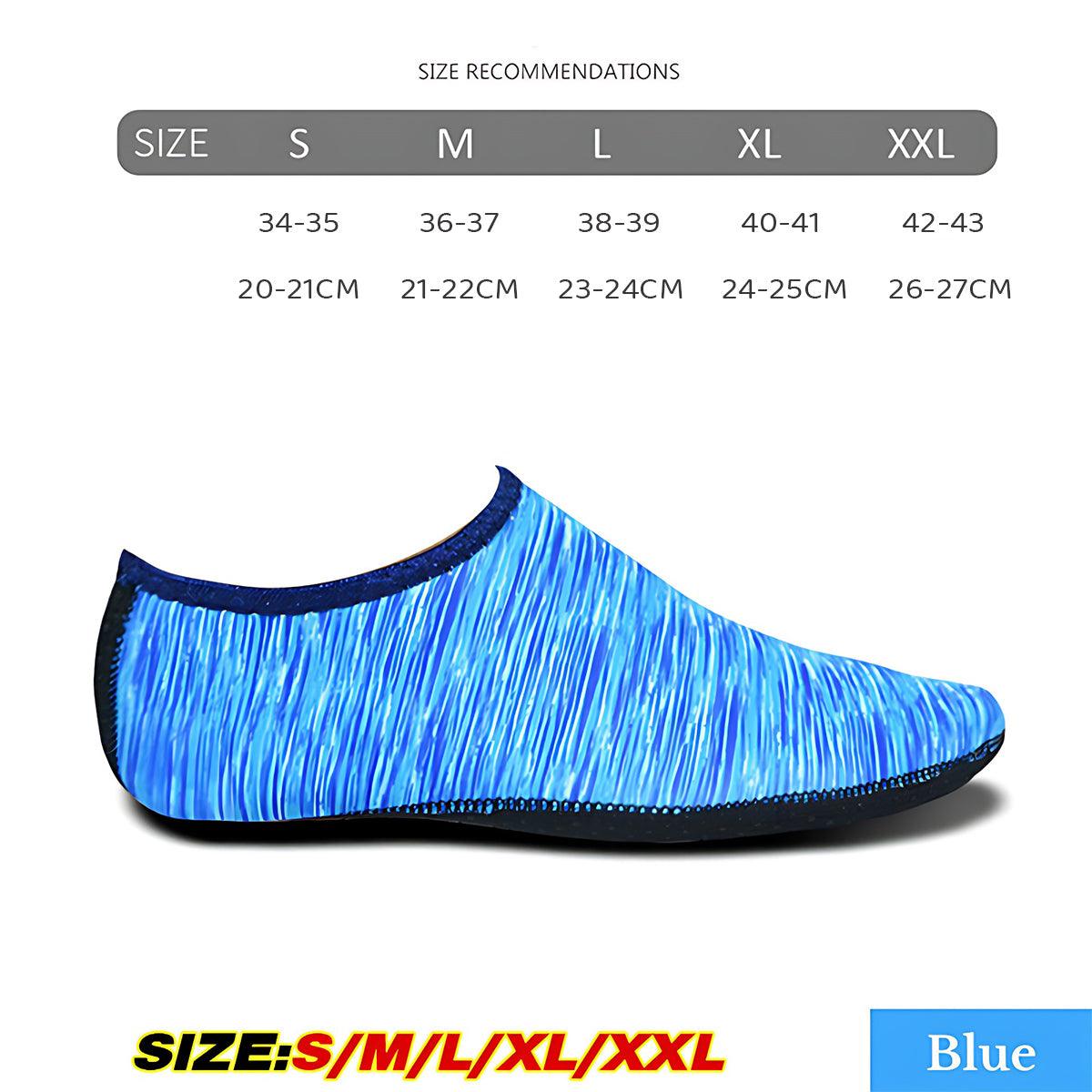 Unisex Water Shoes Slip On Aqua Socks Swim Surf Diving Yoga Exercise Reef Shoes - Black-M