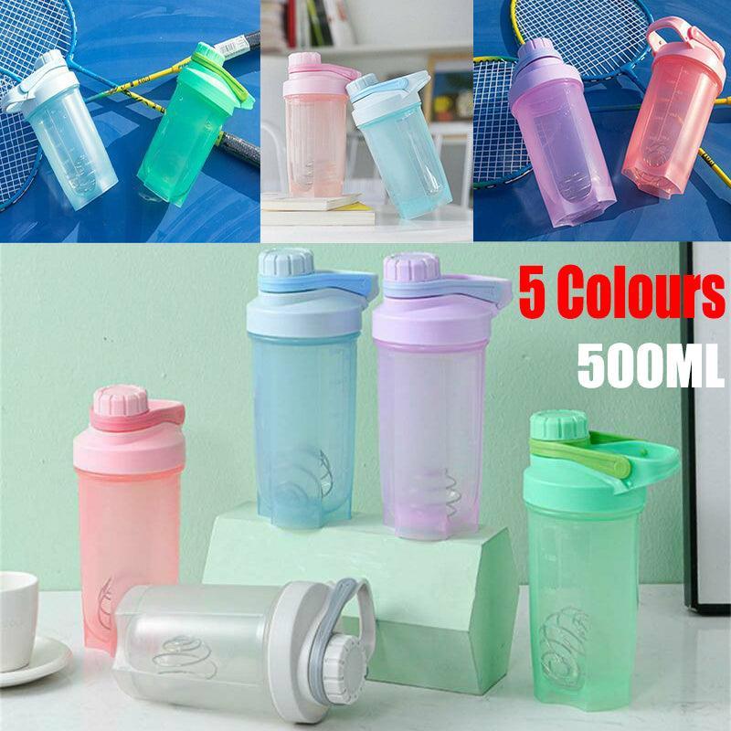 500ml Protein Powder Shake Ball Bottle Sport Mixer Shaker Mixing Drinking Cup - Purple