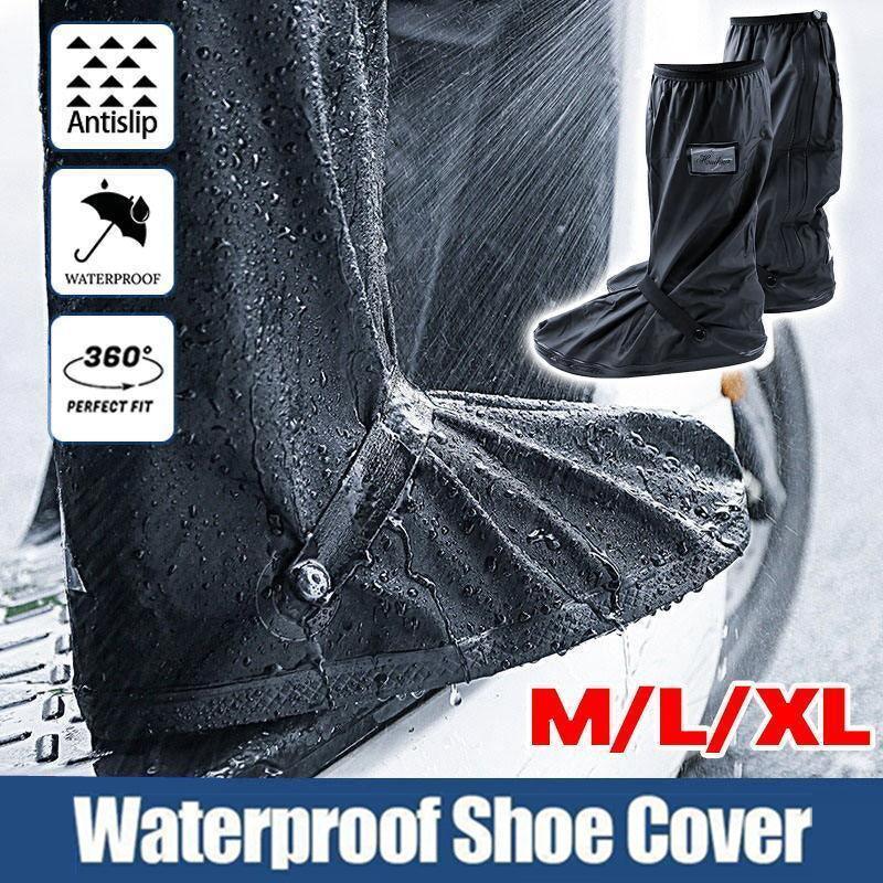 Waterproof Boot Gear Reusable Overshoe Rain Shoe Covers Anti-Slip Shoe Cover - XL