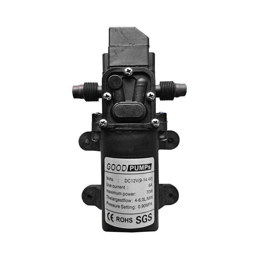 12V Water Pump 4-6L/Min 70W 130Psi Pressure Self-Priming Caravan Camping Boat Au