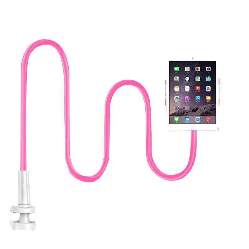 Adjustable Flexible Phone Tablet Holder with Clamp for Bed Desk Mount Use - White