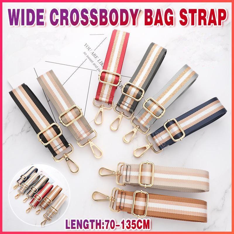 New Crossbody Bag Handbag Belt Satchel Wide Adjustable Canvas Shoulder Strap - Red