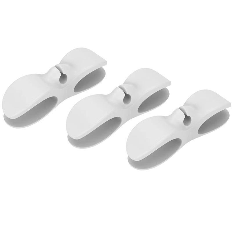 Wire Cable Organizer Holder Cord Wrapper Winder For Kitchen Appliances Computer - 3PCS White