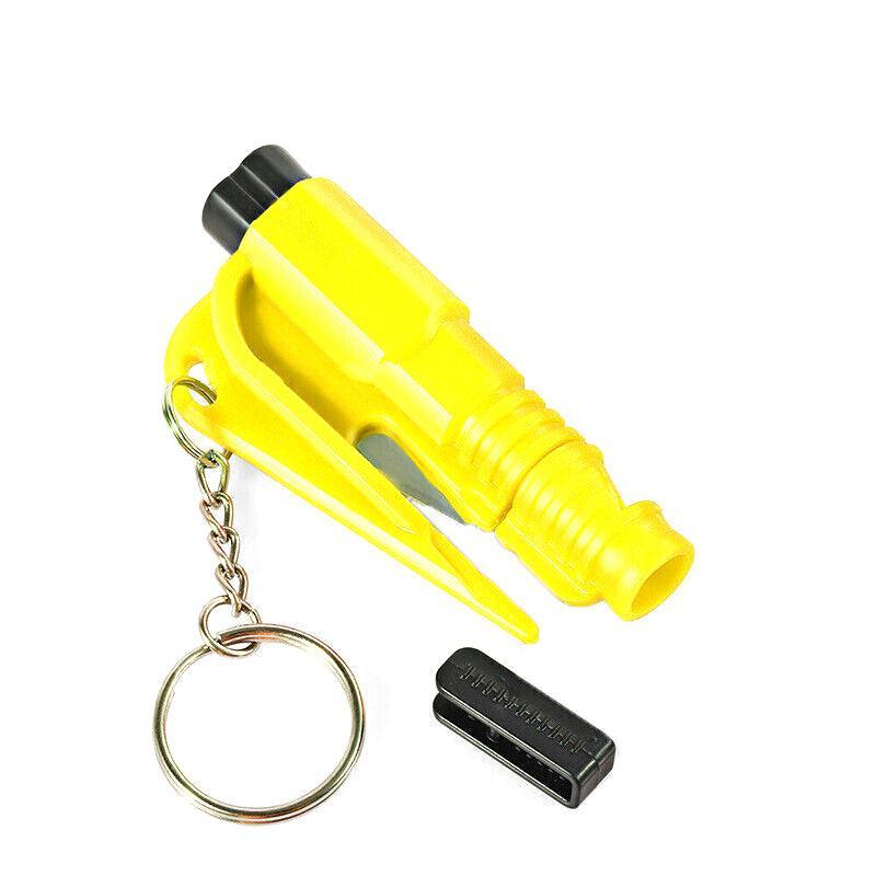 3 In 1 Car Window Glass Breaker Emergency Escape Tool with Cutter - Orange