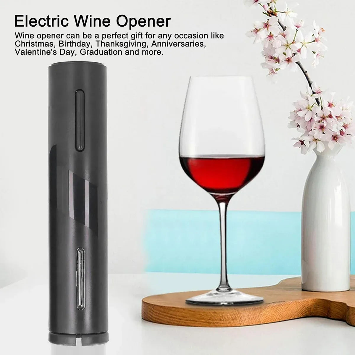 5-Piece Electric Wine Opener Set with Charging Base
