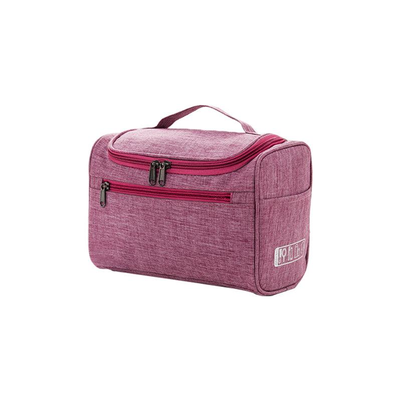 Womens Cosmetic Bag Make Up Case Travel Toiletry Wash Organiser Vanity Nail Box - Wine Red