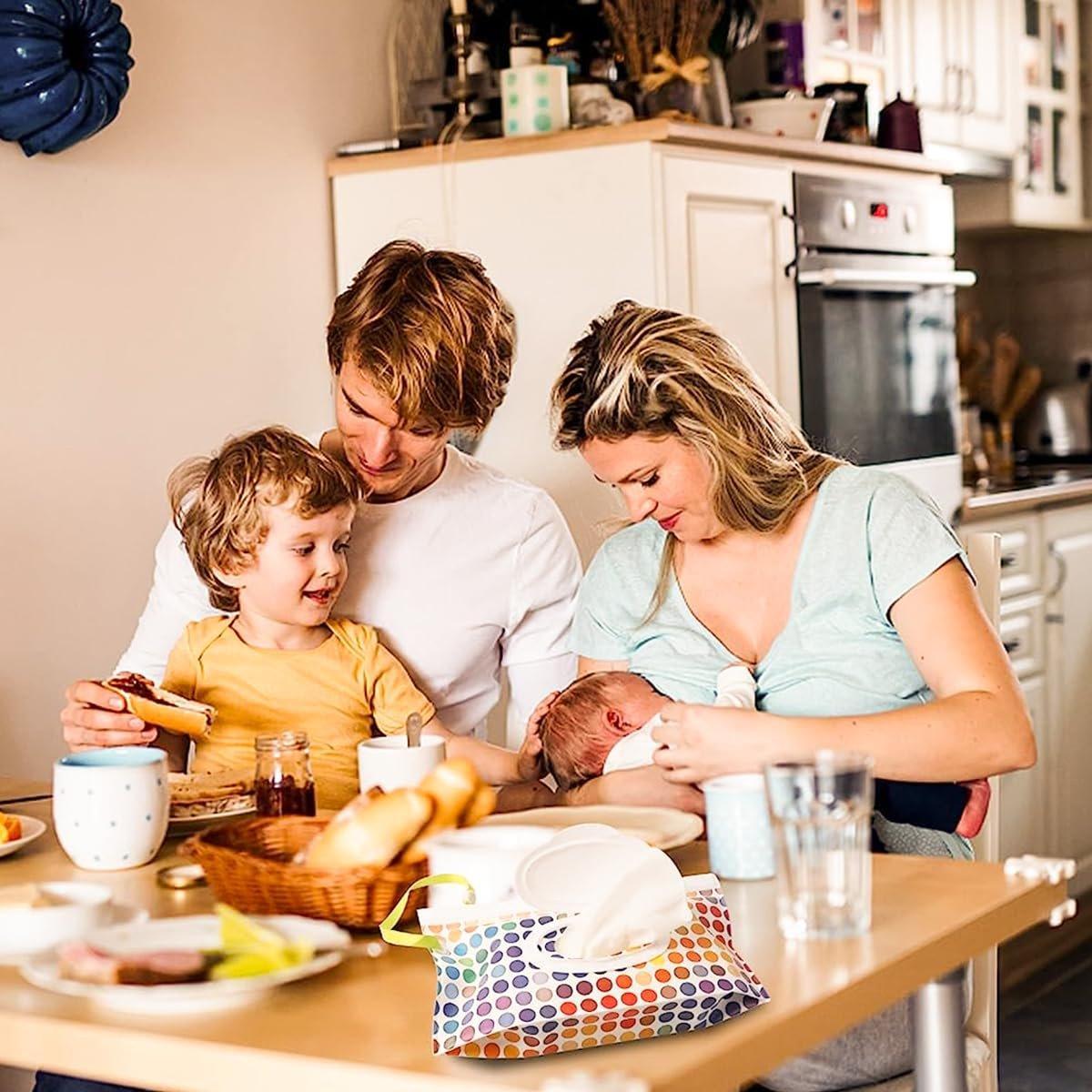 5PCS Dispenser Travel Wet Wipe Bag Pouch Portable Tissue Case Holder