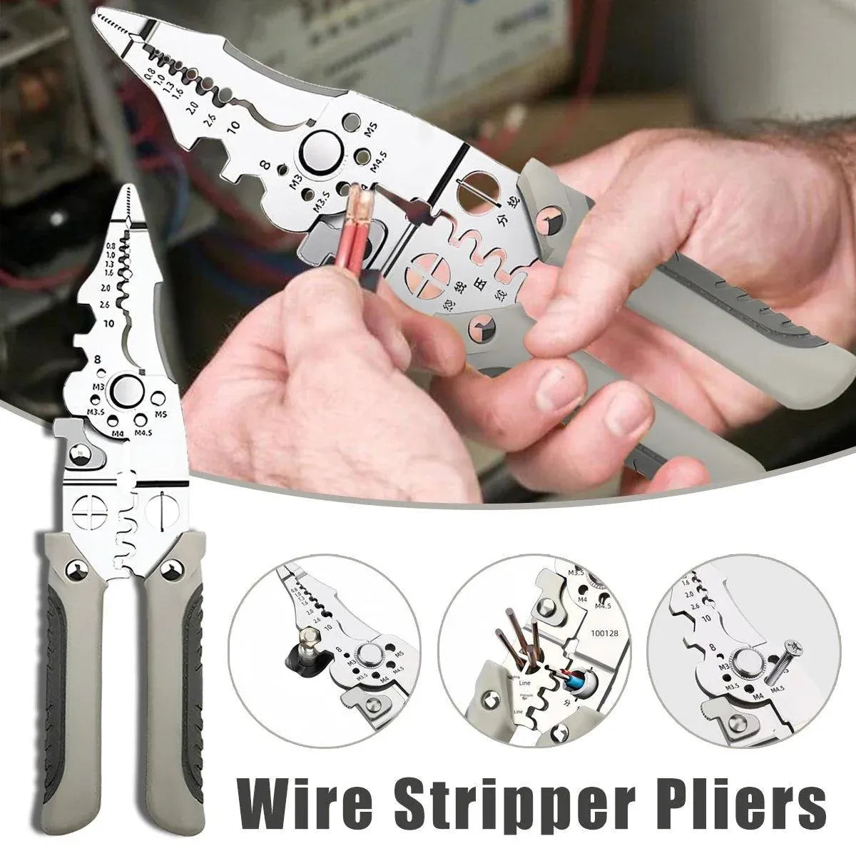 1-Piece 21.7 cm Wire Stripping Pliers