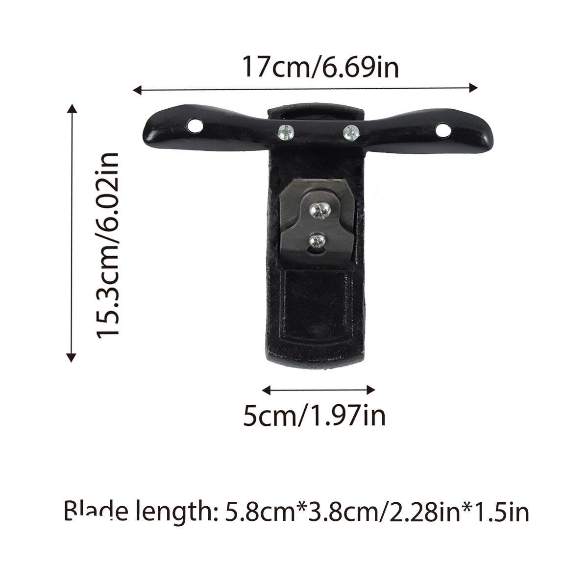 Mini Handheld Cast Iron Woodworking Planer Manual Flat Trimming Smoothing Tool