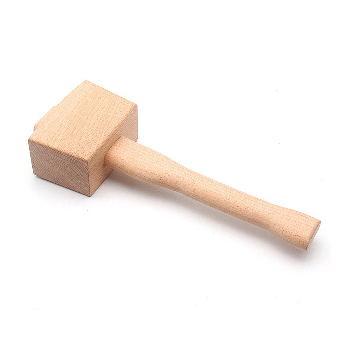 DIY Leather Craft Tools Square Solid Wood Hammer Mallet for Leatherworking