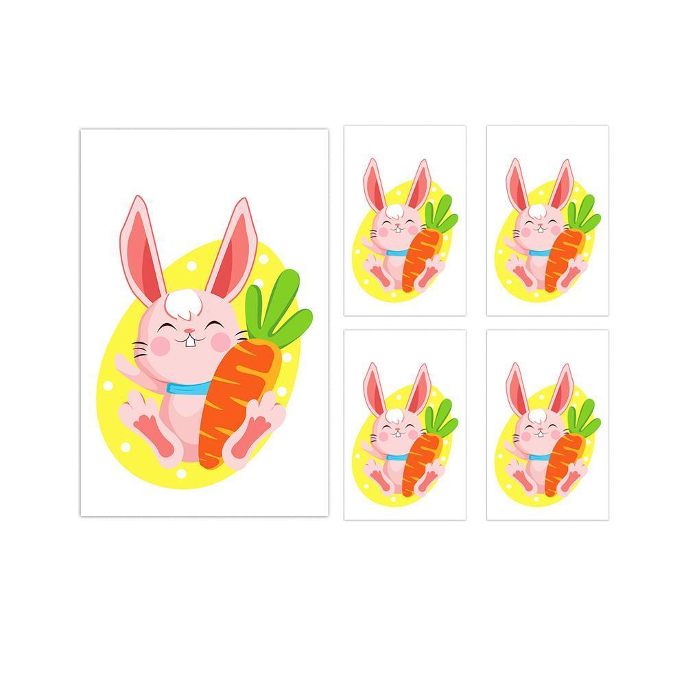 Jumping Sack Race Bags 5pcs Set for Outdoor Garden Party Family Group Activity Game - Rabbit