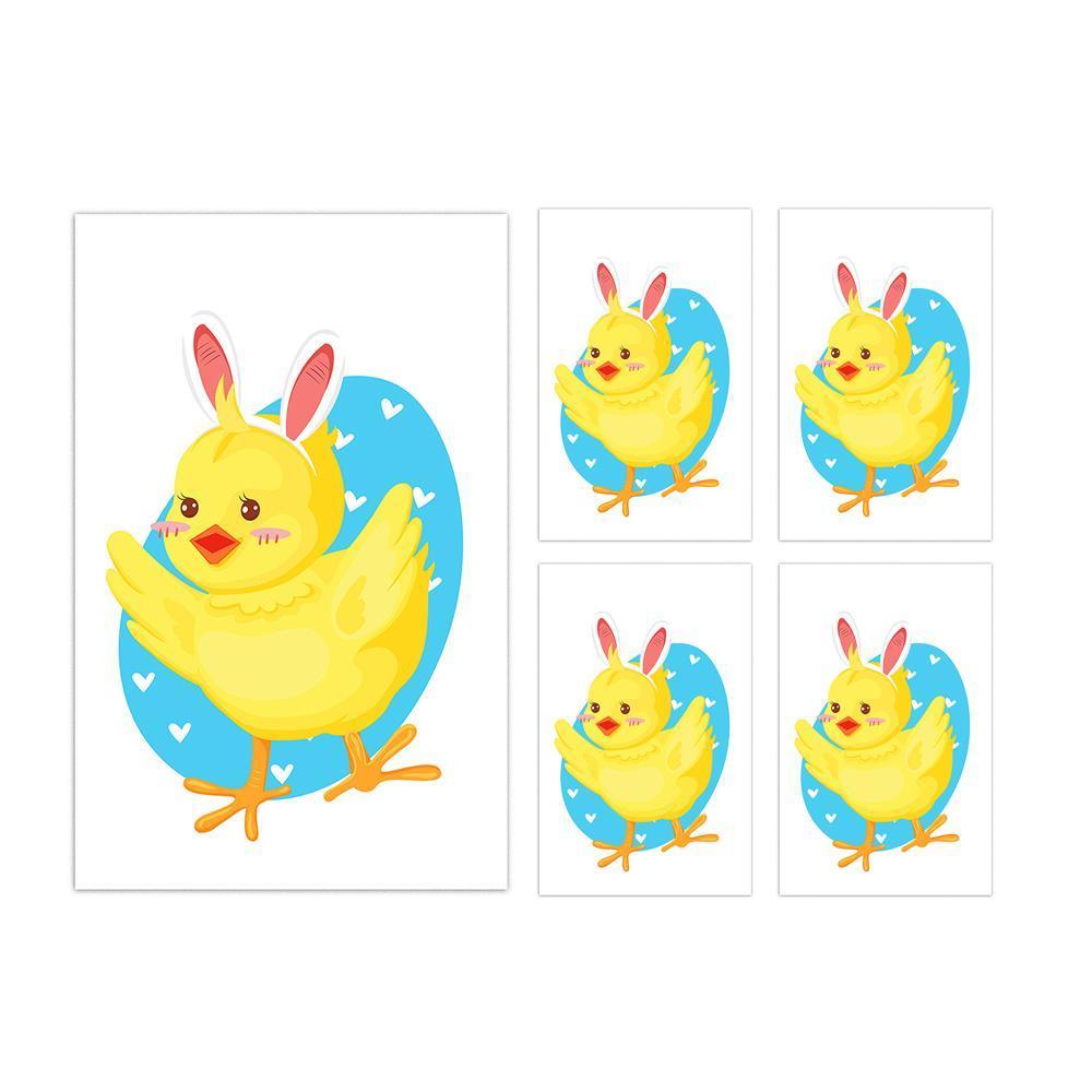 Jumping Sack Race Bags 5pcs Set for Outdoor Garden Party Family Group Activity Game - Chick