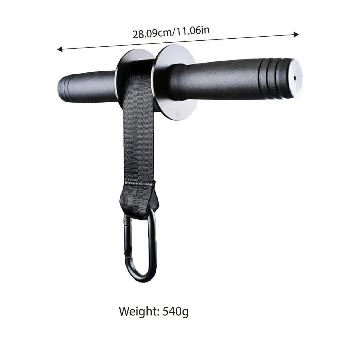 1-Piece Forearm and Wrist Roller Trainer, Black