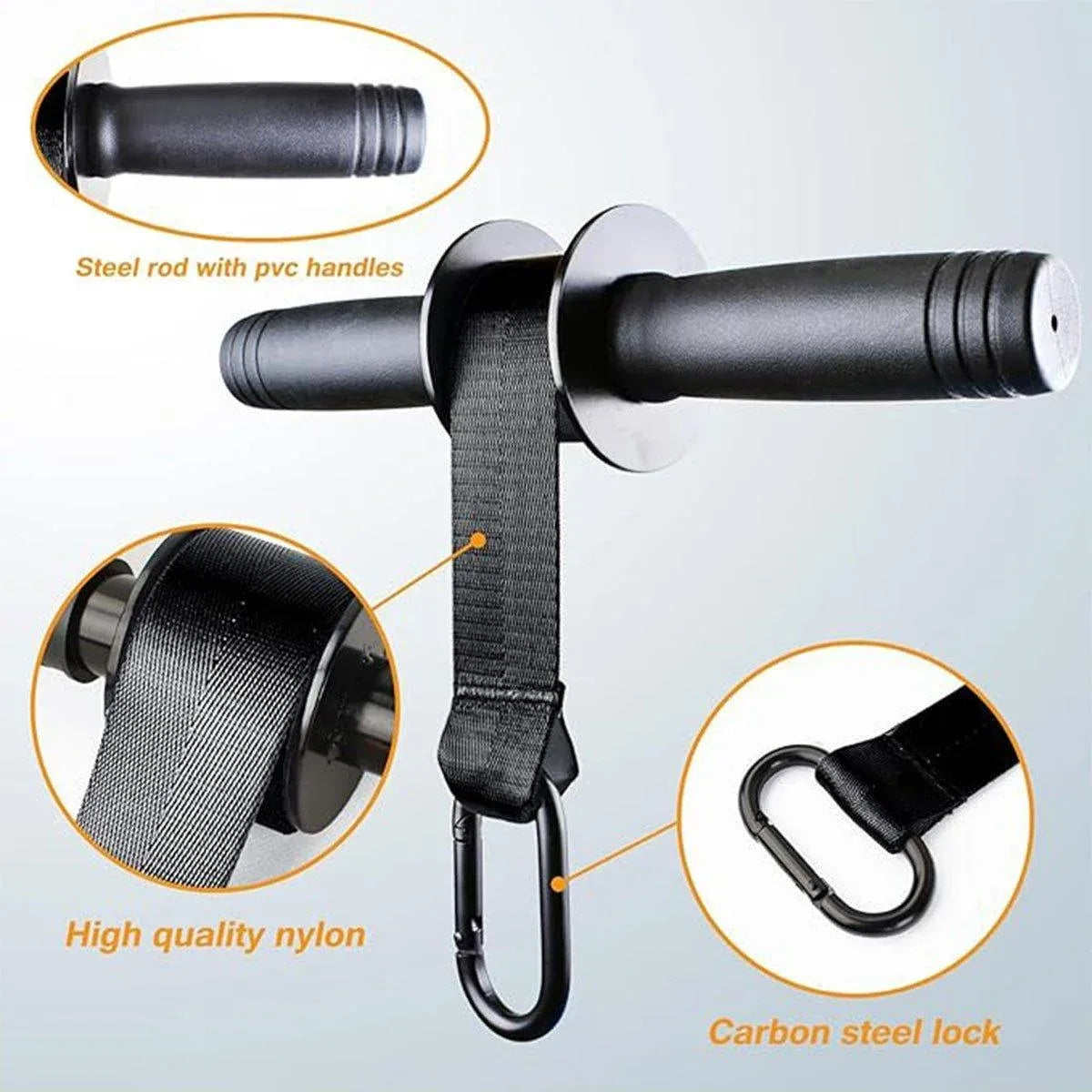 1-Piece Forearm and Wrist Roller Trainer, Black