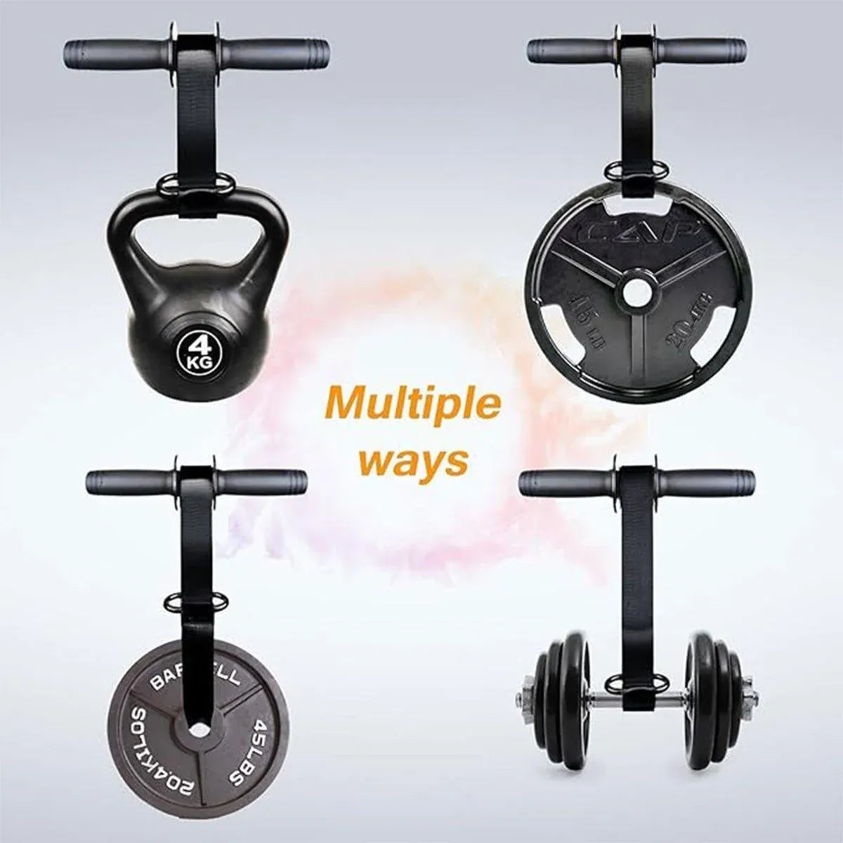 1-Piece Forearm and Wrist Roller Trainer, Black