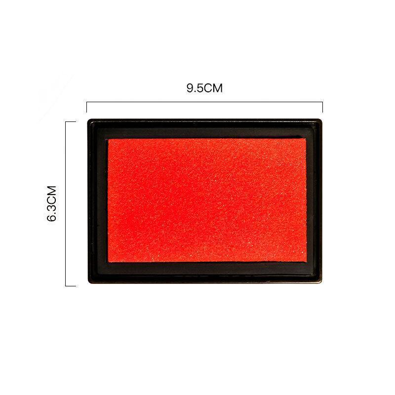 Stamp Ink Pad Rectangular 63x95mm for Rubber Stamps Office Fingerprint Stamping - Black