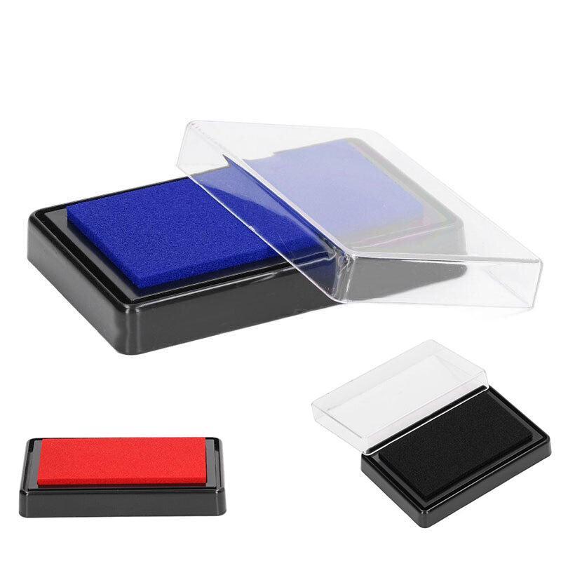 Stamp Ink Pad Rectangular 63x95mm for Rubber Stamps Office Fingerprint Stamping - Red