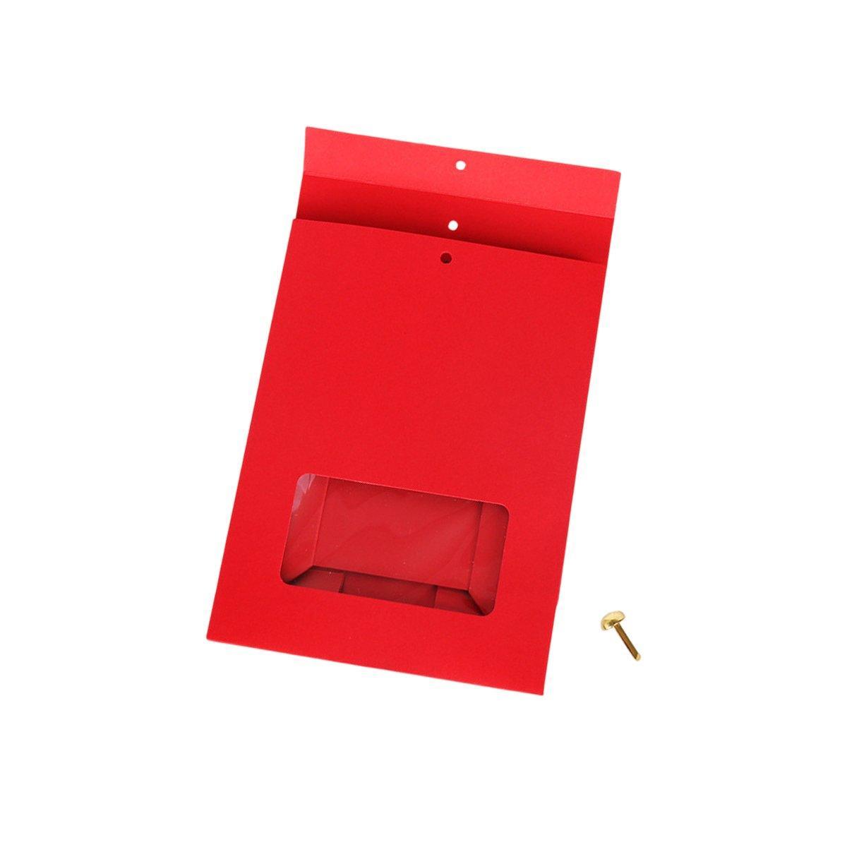 10PCS Snowflake Kraft Paper Candy Bag with Window Biscuit Self Standing Food Bag - Red