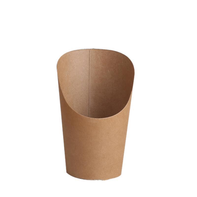 French Fries Holder Kraft Paper Cups Holder Disposable Paper Cups - 22OZ