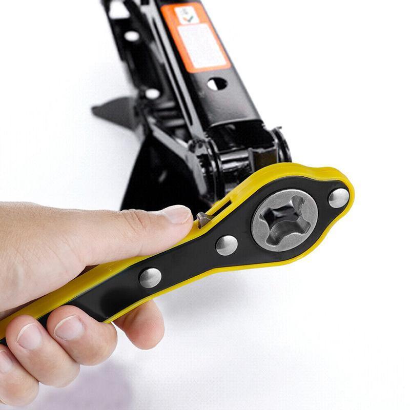 Car Labor-Saving Jack Ratchet Wrench Wheel Hand Crank Cross Wrench Repair Tool