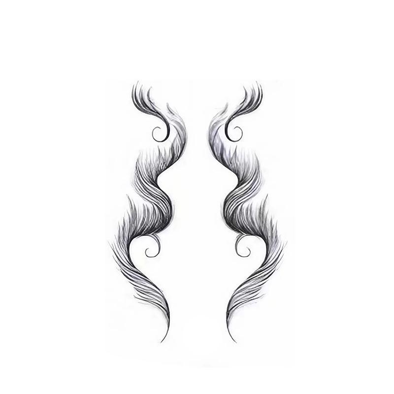 Hairline Edge Tattoo Stickers - Curly Fringe Decals for Women Styling - 9