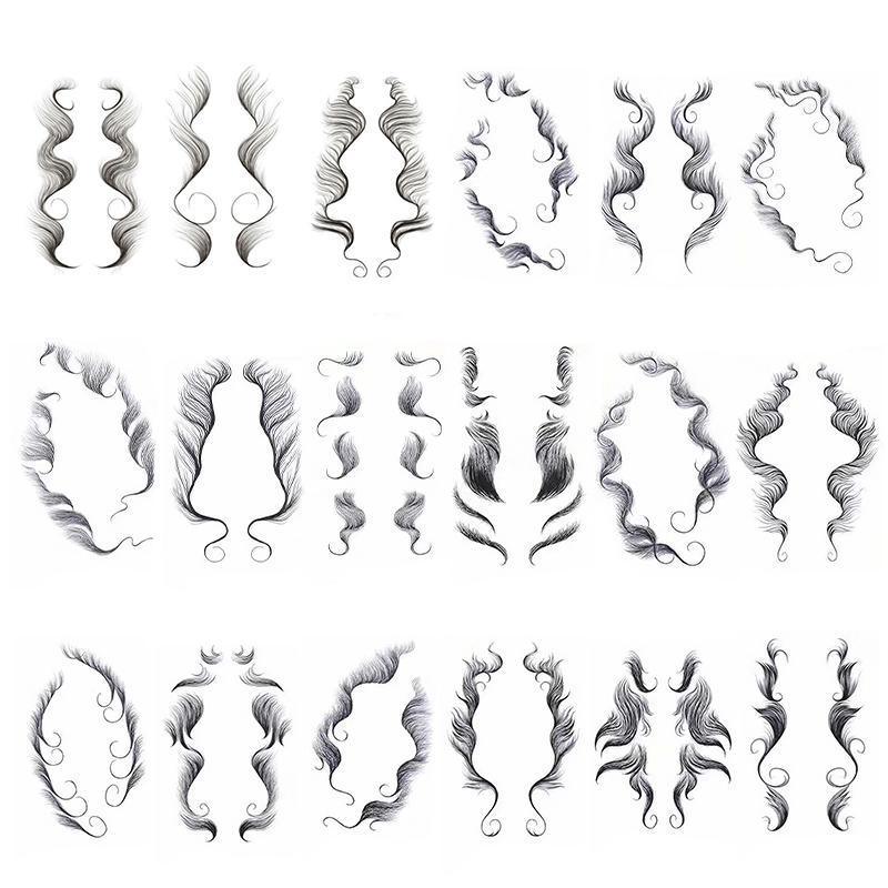 Hairline Edge Tattoo Stickers - Curly Fringe Decals for Women Styling - 1