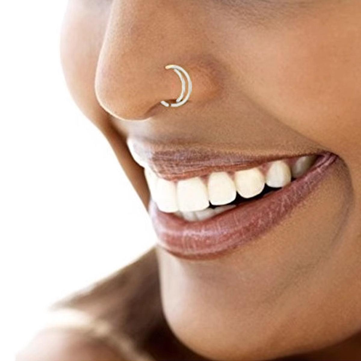 Fashion Stainless Steel Nose Ring Small Nose Staple Jewellery Piercing Accessory - Colourful