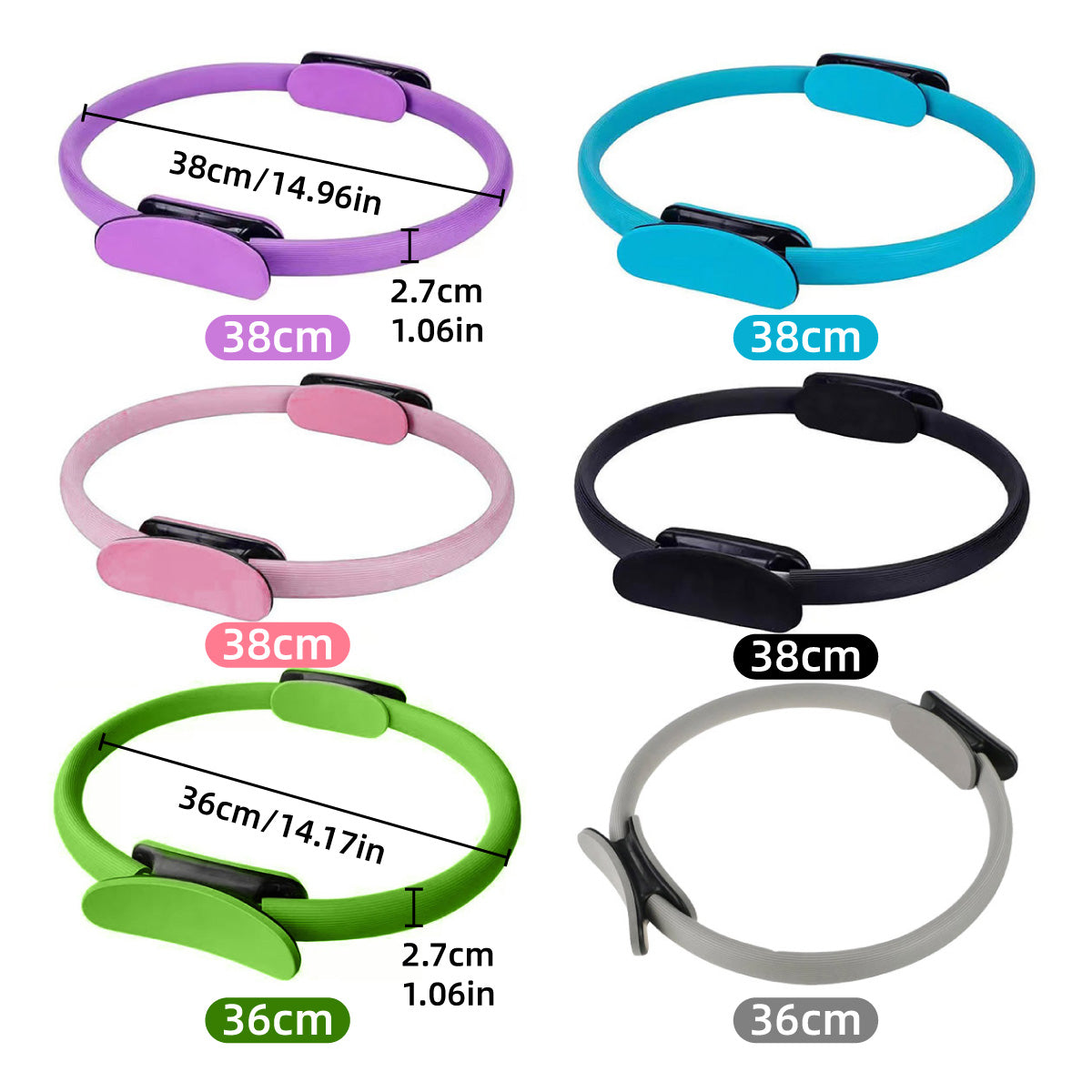 6 Colours Pilates Yoga Ring Magic Circle Fitness Equipment for Toning Slim Legs - Green