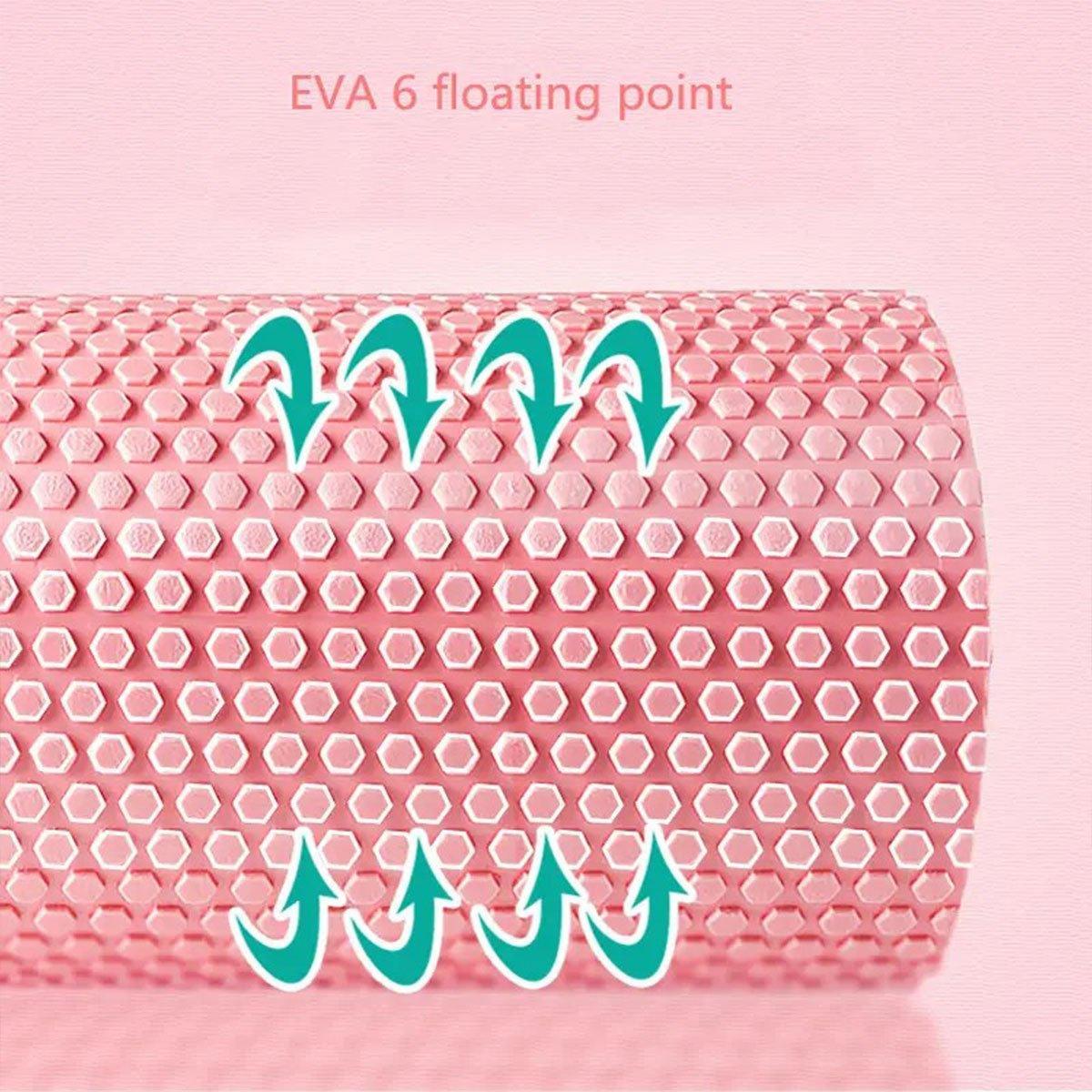 EVA Foam Yoga Massage Roller Solid Pilates Fitness Column for Muscle Recovery - Pink