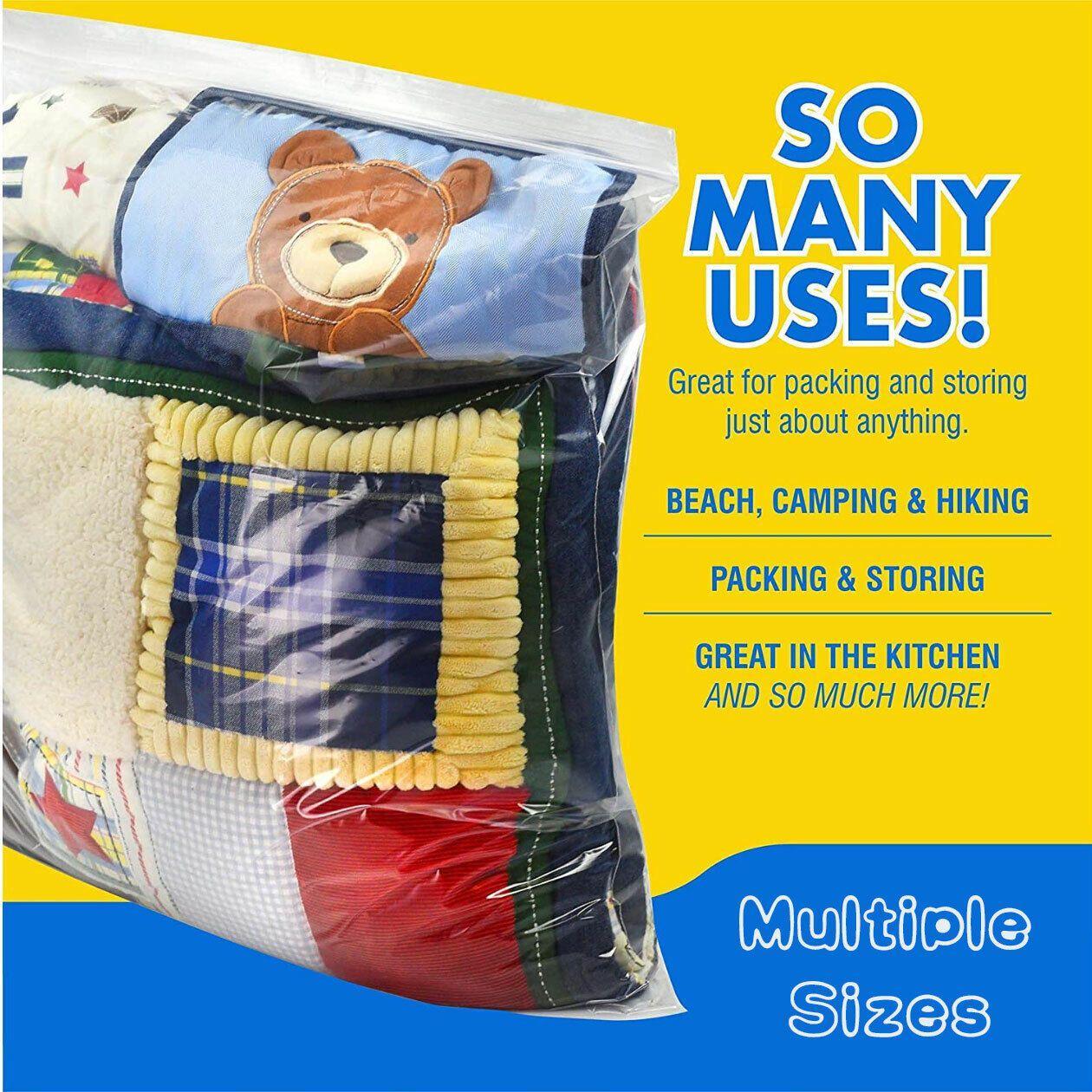 10/100PCS Thick Resealable Ziplock Bags in 12 Sizes Zip Lock Plastic Bags - 5x7cm-100pcs