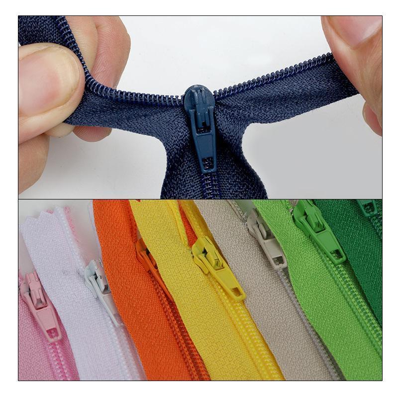 20PCS Closed End Nylon Zippers Tailor Sewer DIY Craft Sewing 20cm - Black
