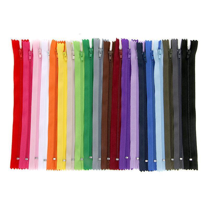 20PCS Closed End Nylon Zippers Tailor Sewer DIY Craft Sewing 20cm - Mixed Color
