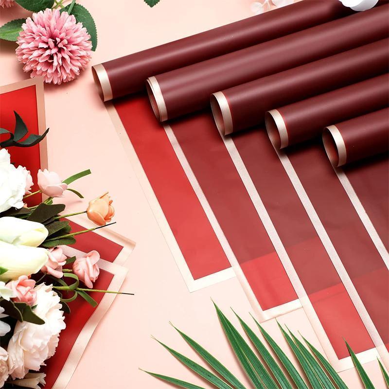 100PCS Waterproof Flower Gift Wrapping Paper Florist Bouquet Craft Packaging - Black