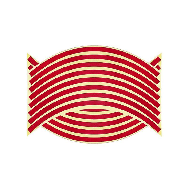 18inch Reflective Rim Tape Wheel Stripe Decal Trim Sticker For Car Motorcycle - Reflective Red